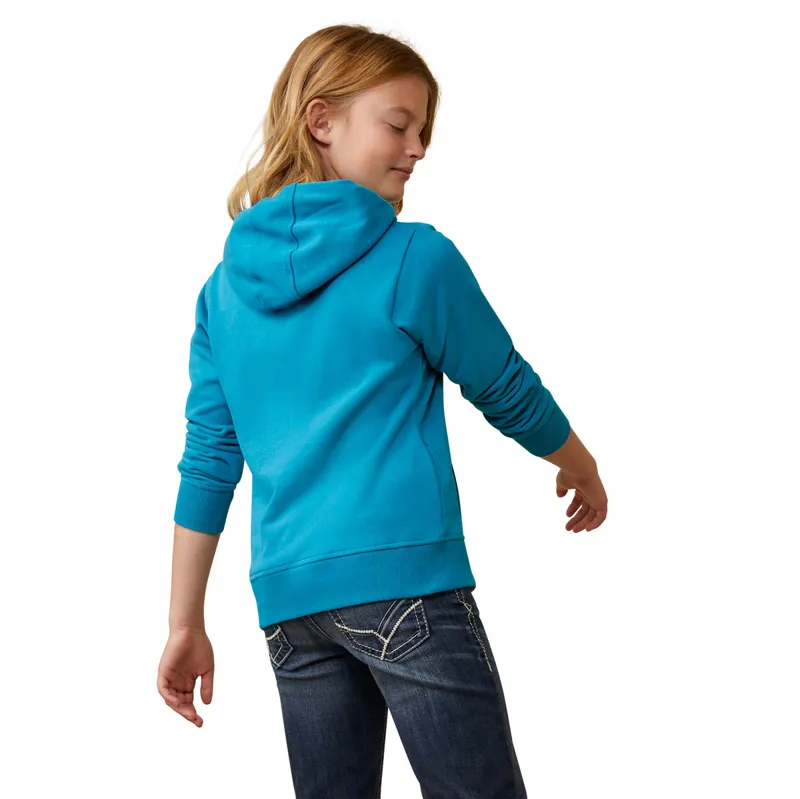 Ariat 3D Logo 2.0 Junior Hoodie - Mosaic Blue-1