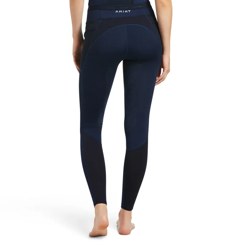 Ariat Ascent Half Grip Ladies Riding Tights - Navy X-Small-1