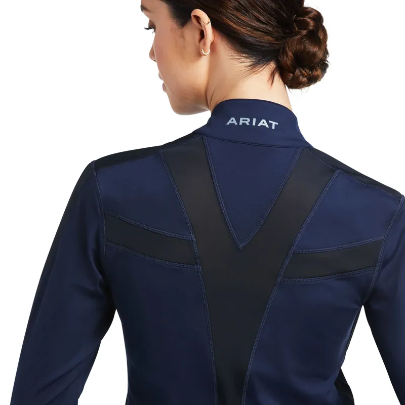 Ariat Ascent Full Zip Ladies Sweater - Navy-2