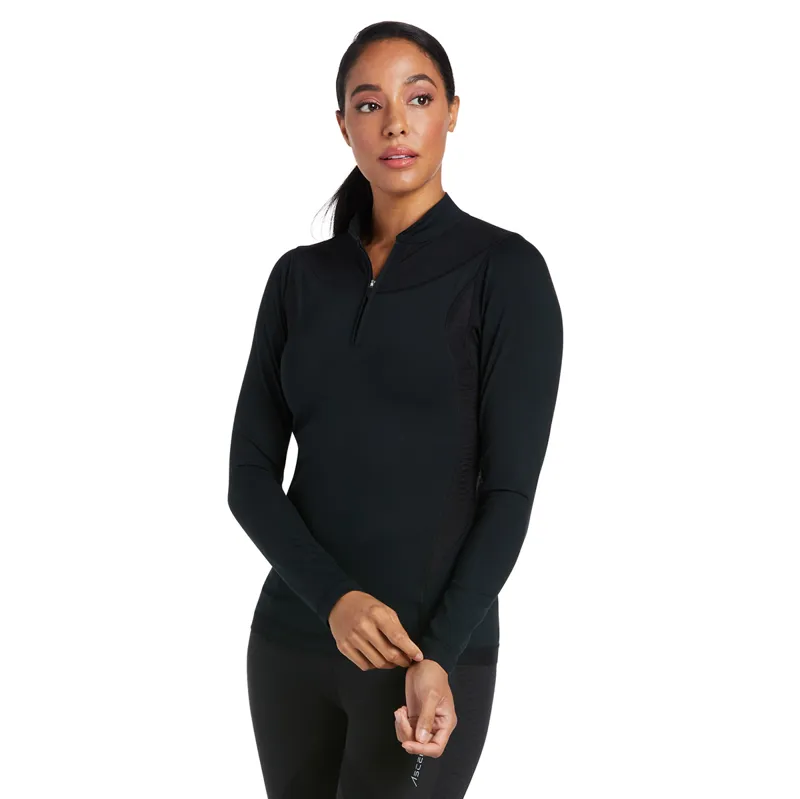 Ariat Ascent 1/4 Zip Ladies Base Layer - Black