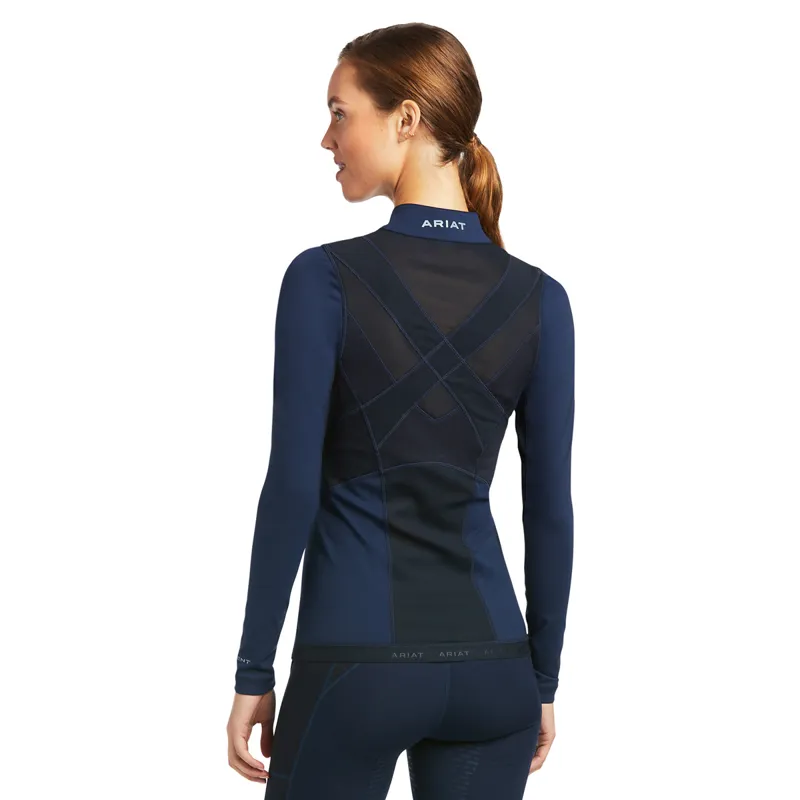 Ariat Ascent 1/4 Zip Ladies Base Layer - Navy-1