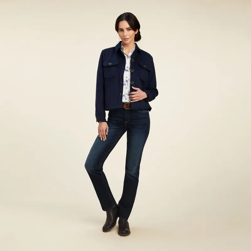 Ariat Country Ashford Ladies Shirt Jacket - Navy-2