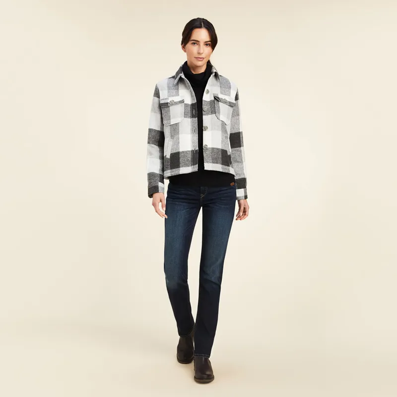 Ariat Country Ashford Ladies Shirt Jacket Heather Grey Plaid