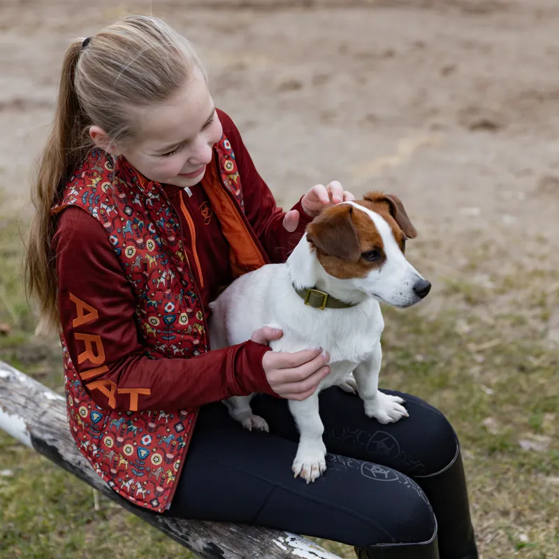 Ariat Bella Reversible Junior Gilet - Dala Horse/Arctic-3