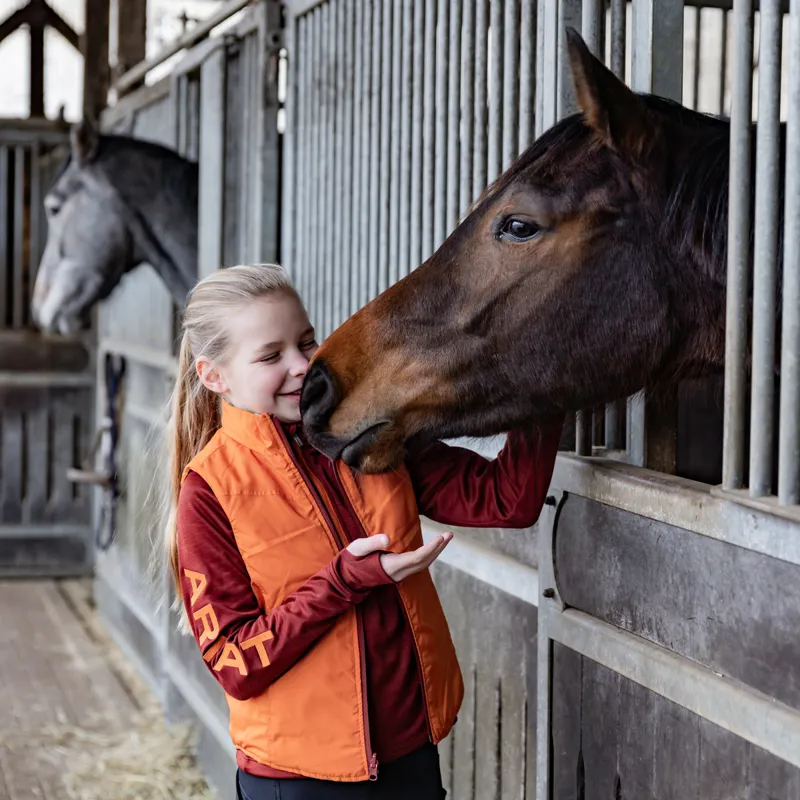 Ariat Bella Reversible Junior Gilet - Dala Horse/Arctic-5