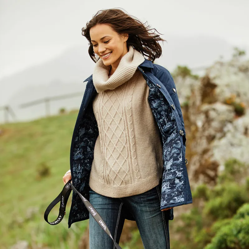 Ariat Country Belmont Ladies Shirt Jacket - Navy-7