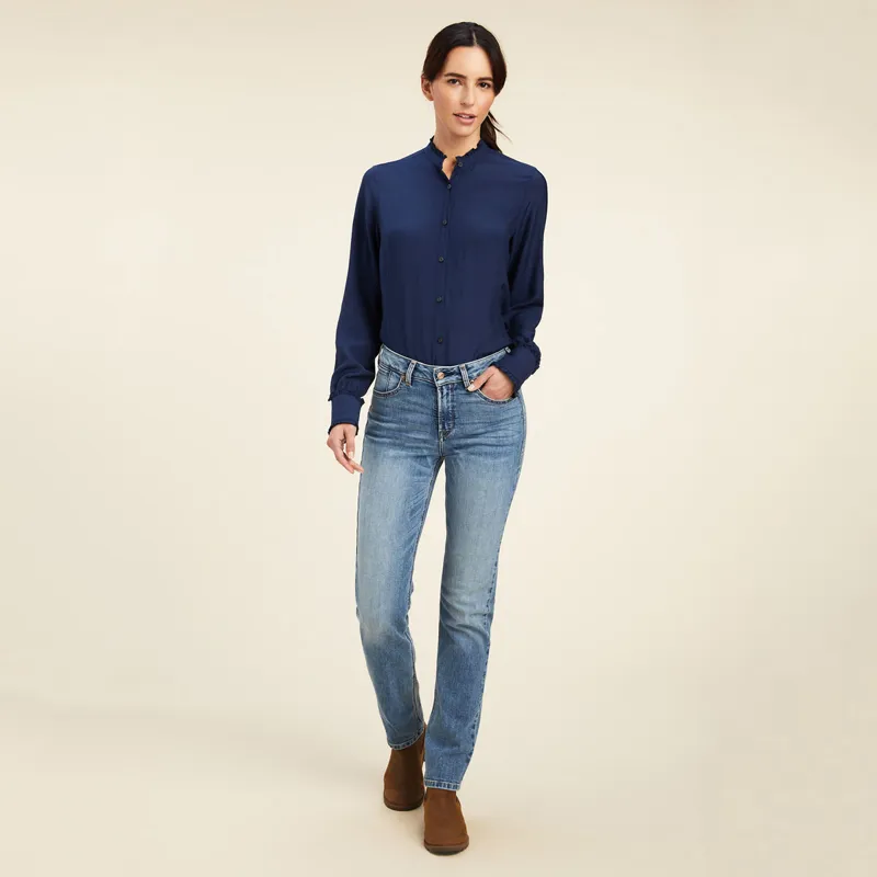 Ariat Country Clarion Ladies Blouse - Navy-2