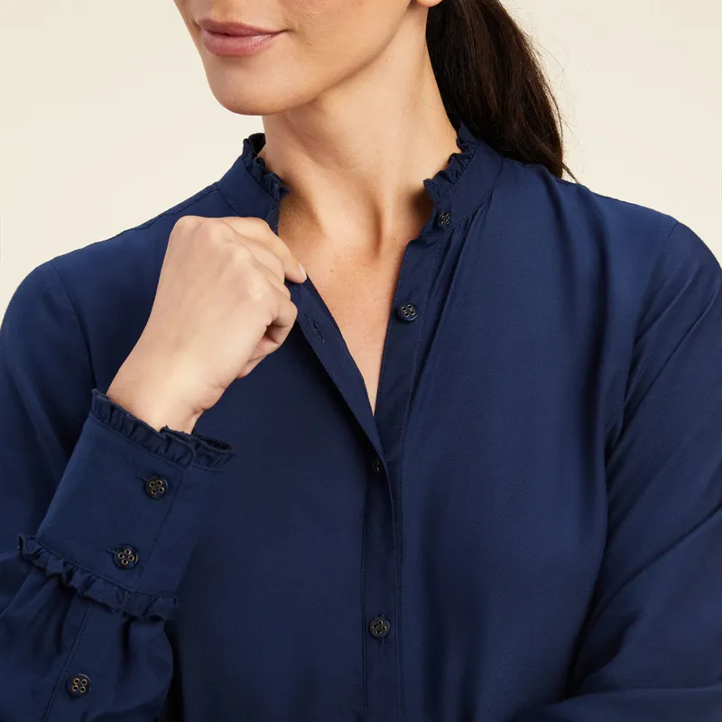 Ariat Country Clarion Ladies Blouse - Navy-3
