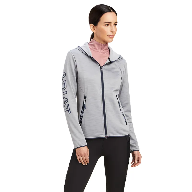 Ariat Byron Full Zip Ladies Hoodie - Heather Grey