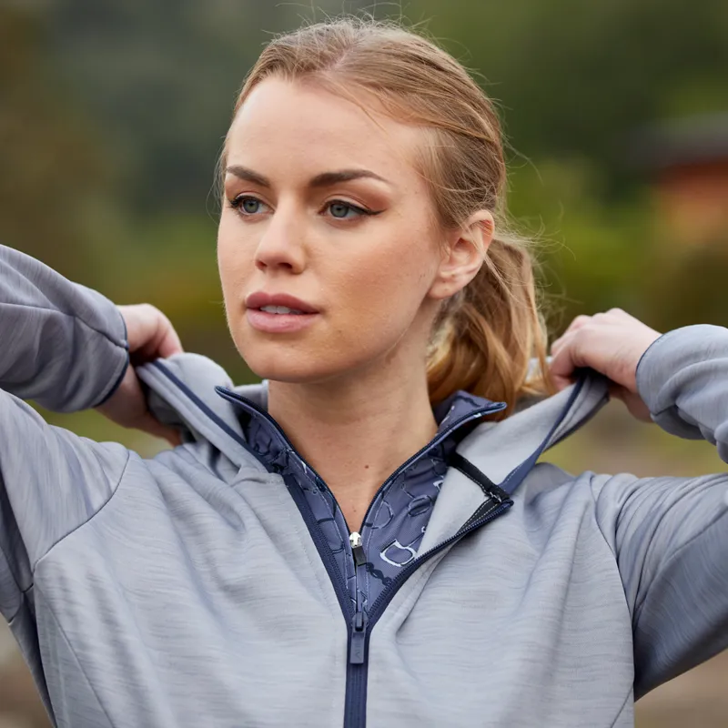 Ariat Byron Full Zip Ladies Hoodie - Heather Grey-4