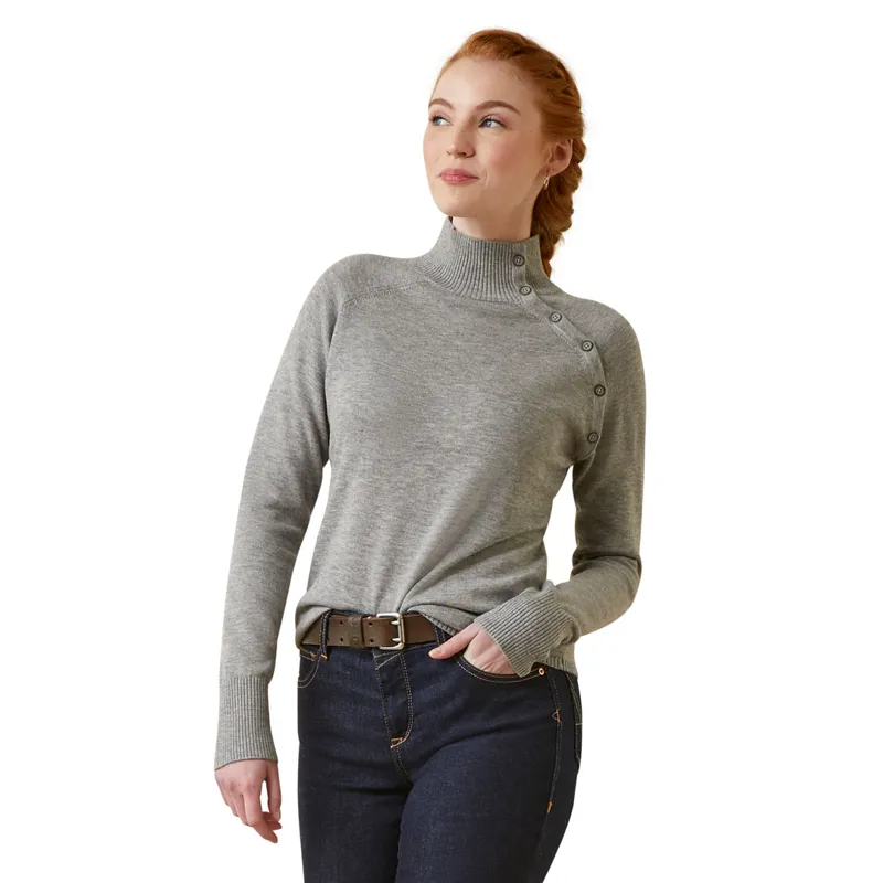Ariat Country Half Moon Bay Ladies Sweater Heather Grey