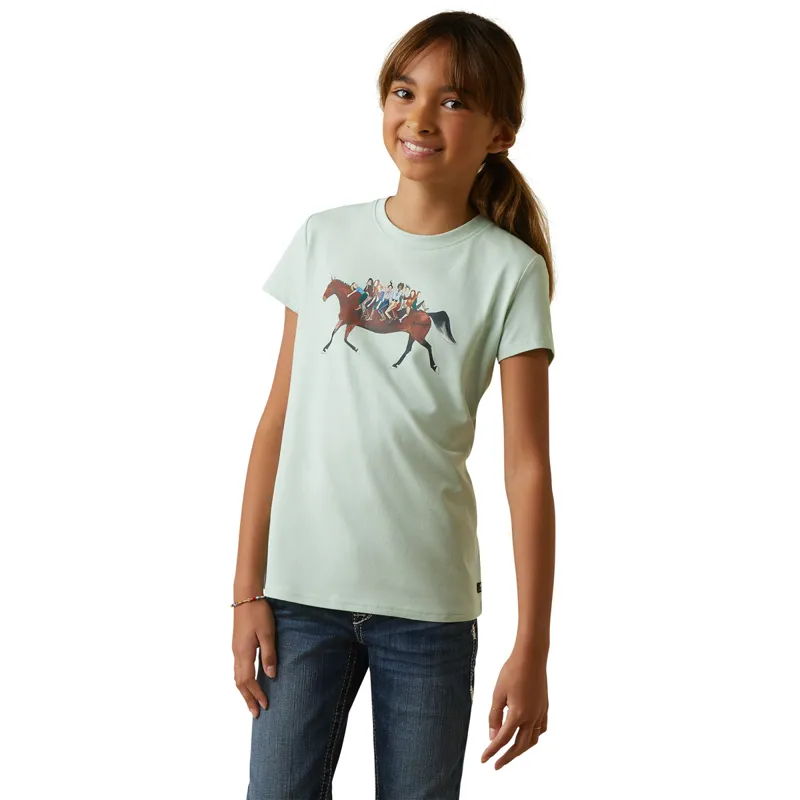 Ariat Harmony Junior Girl's T-Shirt - Aqua Foam