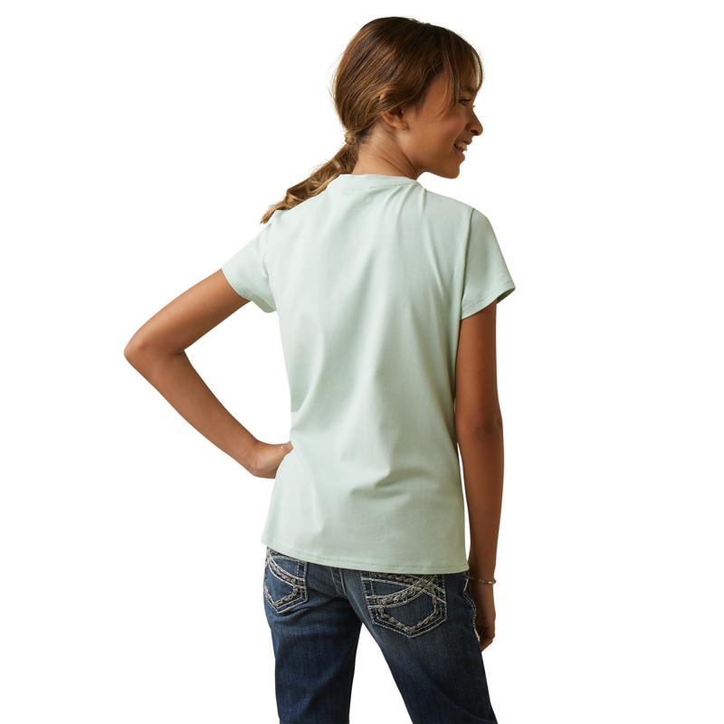 Ariat Harmony Junior Girl's T-Shirt - Aqua Foam-1