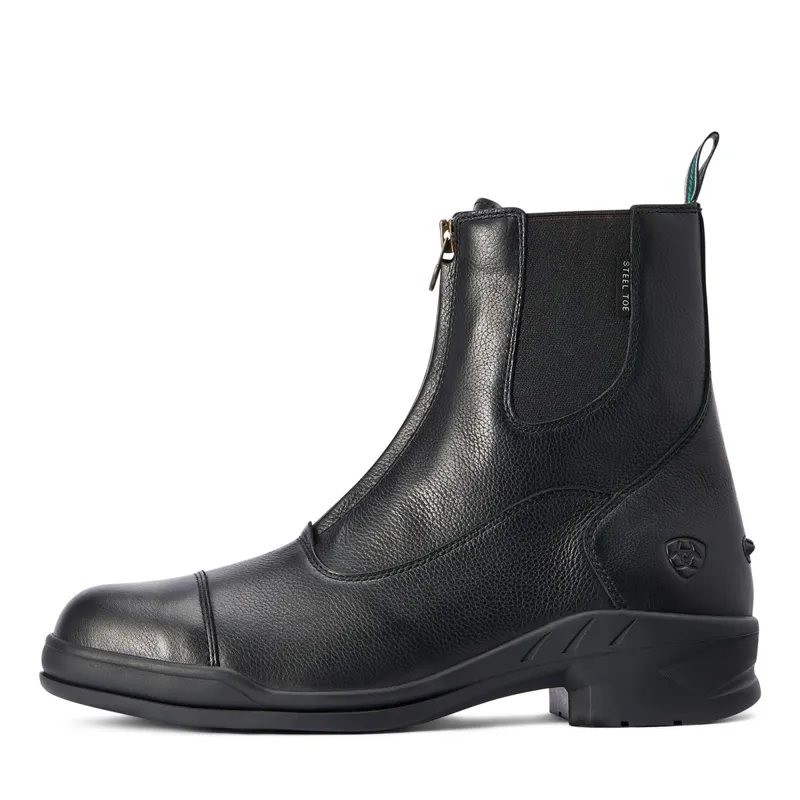 Ariat Heritage IV Zip Steel Toe Mens Paddock Boots Black