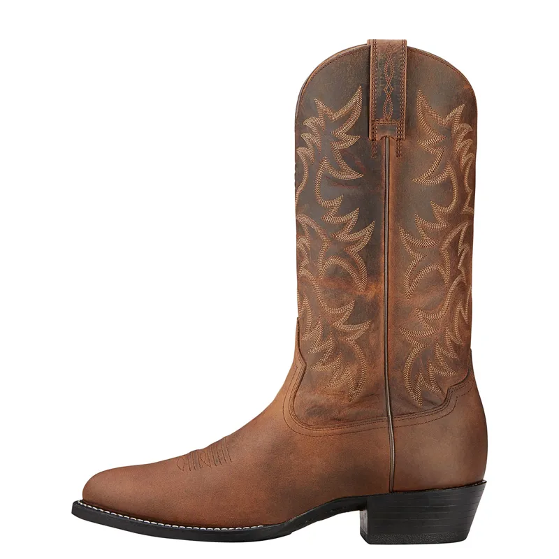 Ariat Heritage Western R Toe Mens Western Boots Distressed Brown
