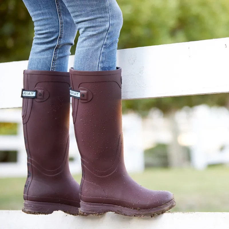 Ariat Kelmarsh Ladies Wellies - Maroon-4