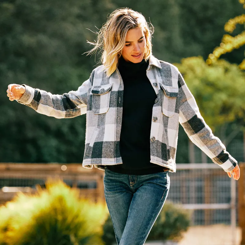 Ariat Country Ashford Ladies Shirt Jacket Heather Grey Plaid