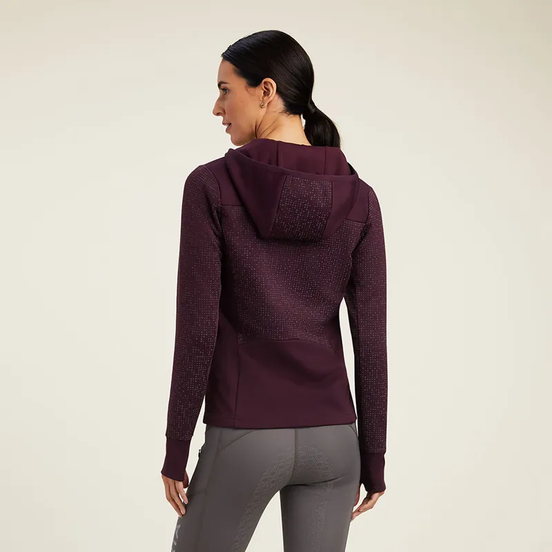 Ariat Lumina Full Zip Ladies Hoodie - Mulberry-1