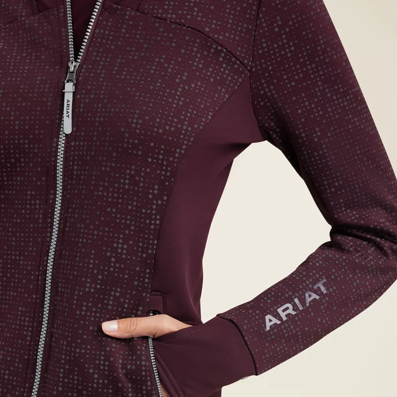 Ariat Lumina Full Zip Ladies Hoodie - Mulberry-3