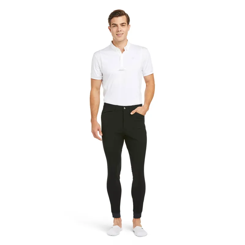 Ariat Tri Factor Grip Knee Patch Mens Breeches - Black-2