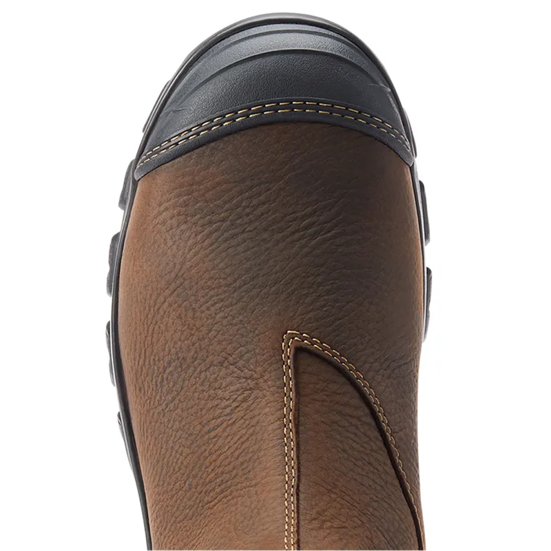 Ariat Treadfast Chelsea Waterproof Steel Toe Mens Work Boots - Brown-4