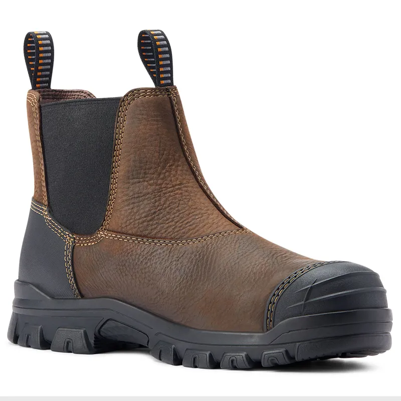 Ariat Treadfast Chelsea Waterproof Steel Toe Mens Boots Brown