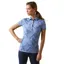 Ariat Motif Ladies Short Sleeve Polo Shirt - Ashleigh Blue Bit Print