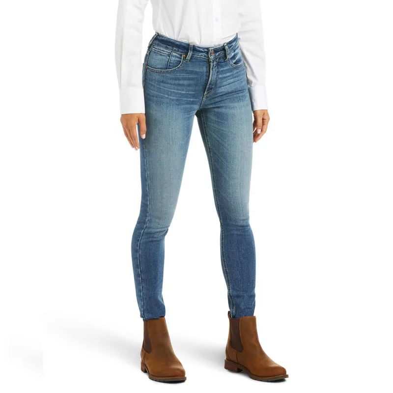 Ariat Premium High Rise Ladies Skinny Jeans - Ocean Blue/Cameron