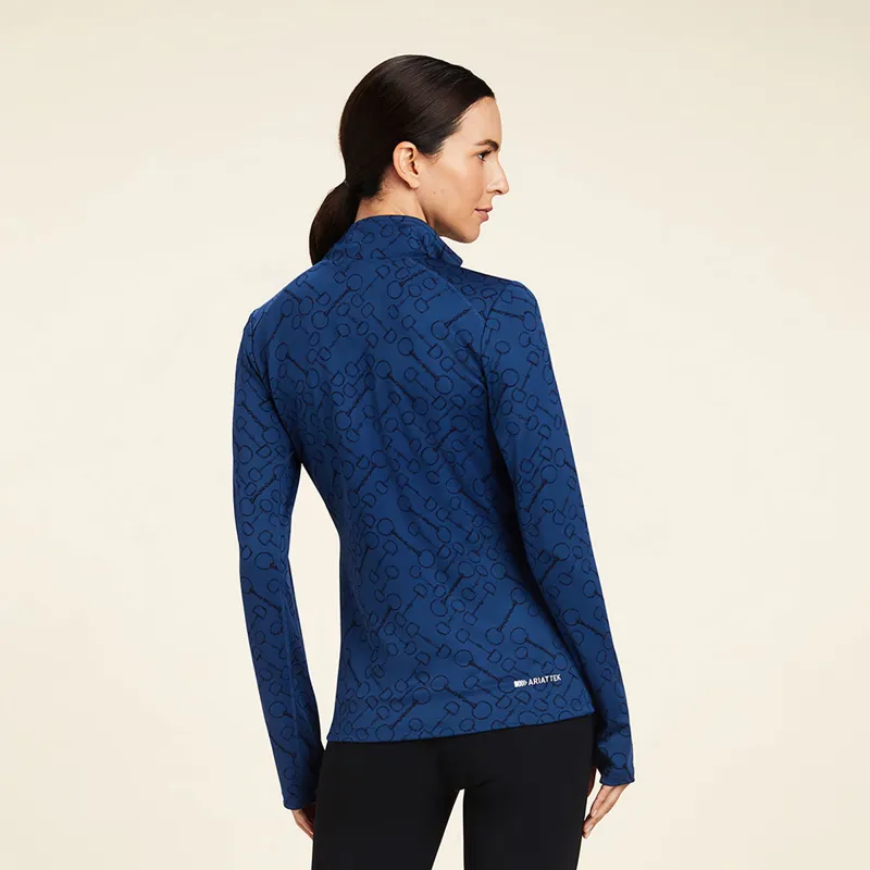 Ariat Prophecy 1/4 Zip Ladies Base Layer - Estate Blue-1