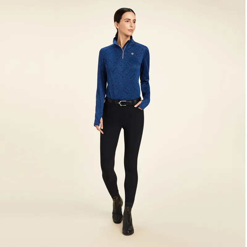 Ariat Prophecy 1/4 Zip Ladies Base Layer - Estate Blue-2