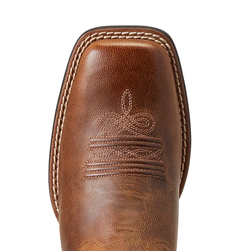Ariat round up wide top square toe western boot