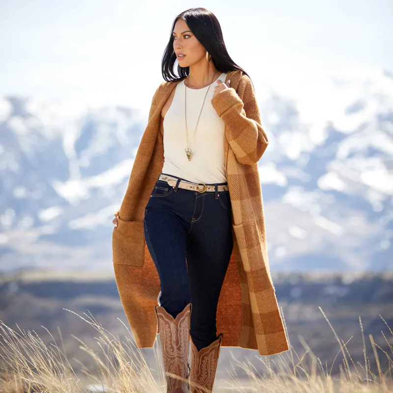 Ladies camel cardigan sale
