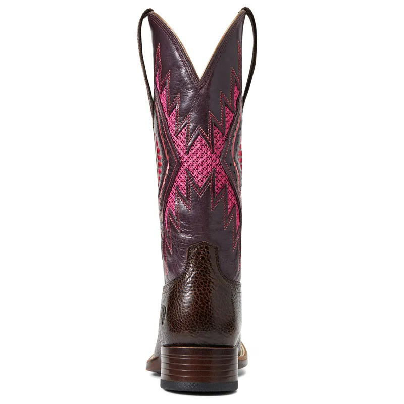 Ariat black and pink cowboy boots top