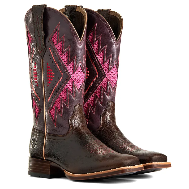 Ariat black and pink clearance cowboy boots