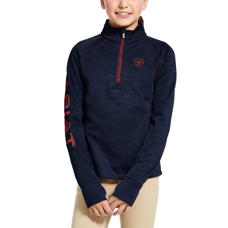 Ariat Tek Team 1/2 Zip Junior Top - Navy Heather