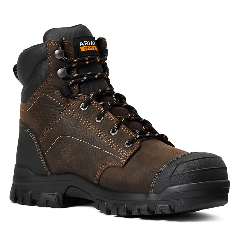 Ariat Treadfast Steel Toecap Waterproof Ladies Boots - Dark Brown-2