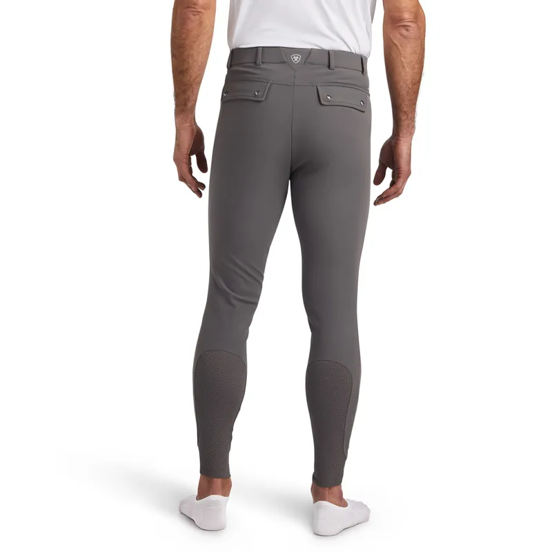 Ariat Tri Factor Grip Knee Patch Mens Breeches - Plum Grey-1