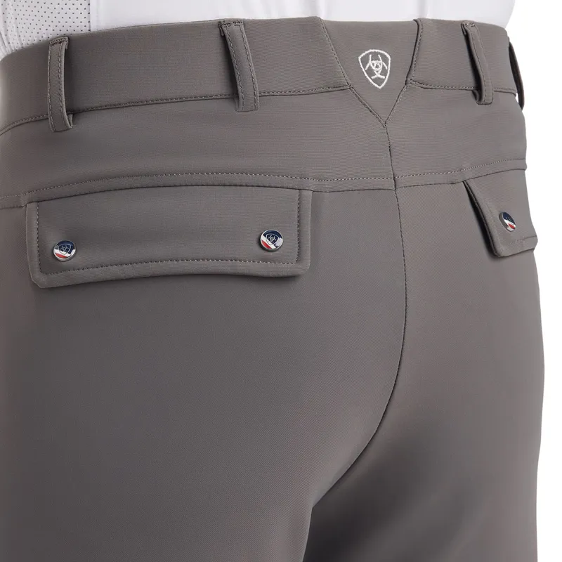 Ariat Tri Factor Grip Knee Patch Mens Breeches - Plum Grey-3