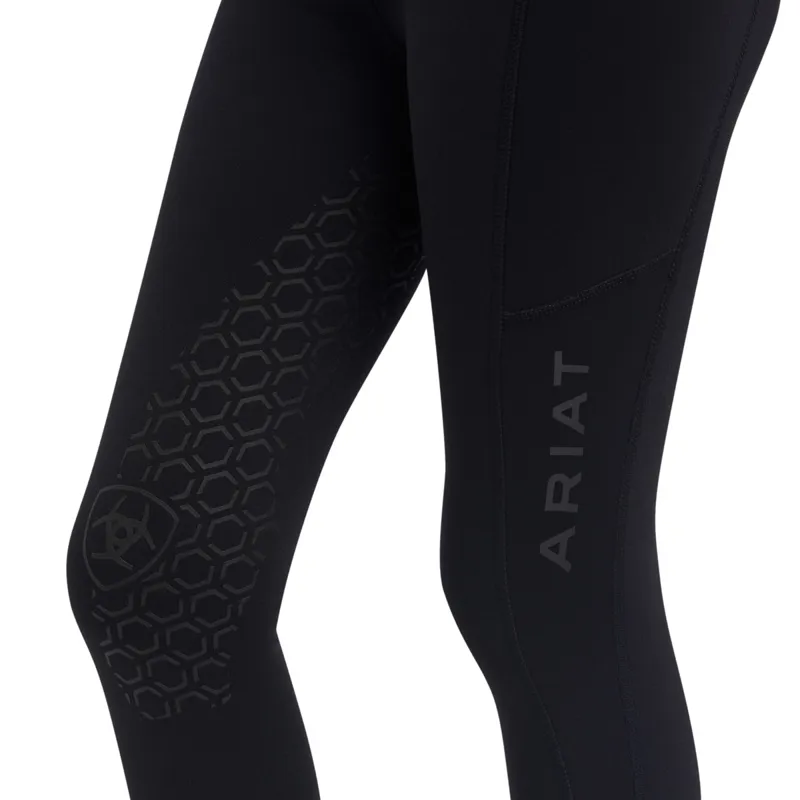 Ariat Venture Thermal Half Grip Junior Riding Tights - Black-3