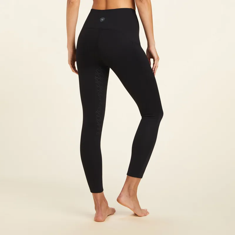 Ariat Venture Thermal Half Grip Ladies Riding Tights - Black-1