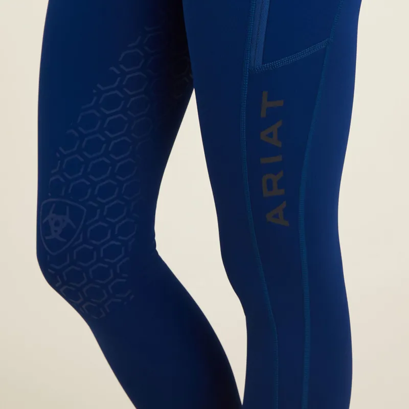 Ariat Venture Thermal Half Grip Ladies Riding Tights - Estate Blue-4