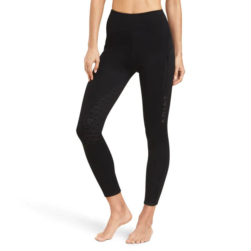 Ariat Venture Thermal Half Grip Ladies Riding Tights Black