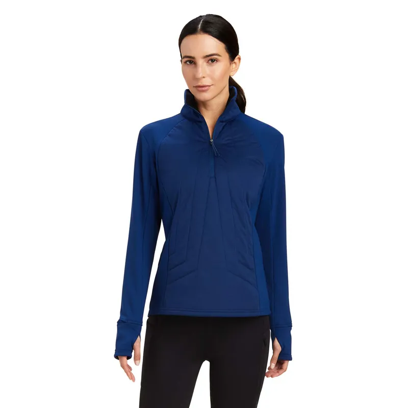 Ariat Venture 1/2 Zip Ladies Sweatshirt - Estate Blue - X-Small