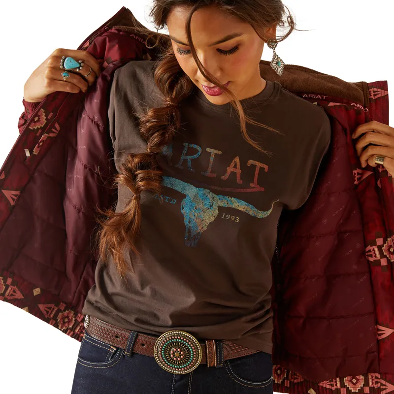 Ariat Western Full Zip Ladies Stable Jacket - Alamo Print-2