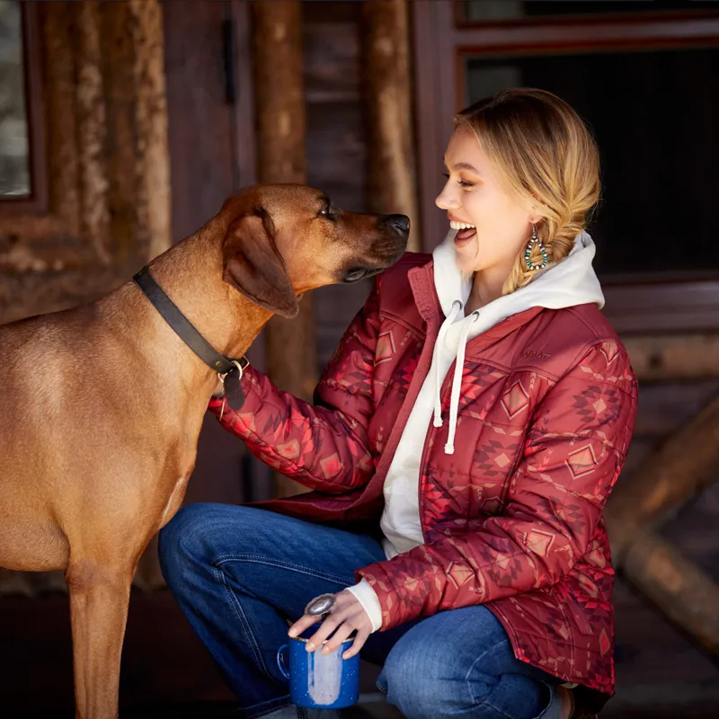 Ariat Western Full Zip Ladies Stable Jacket - Alamo Print-4