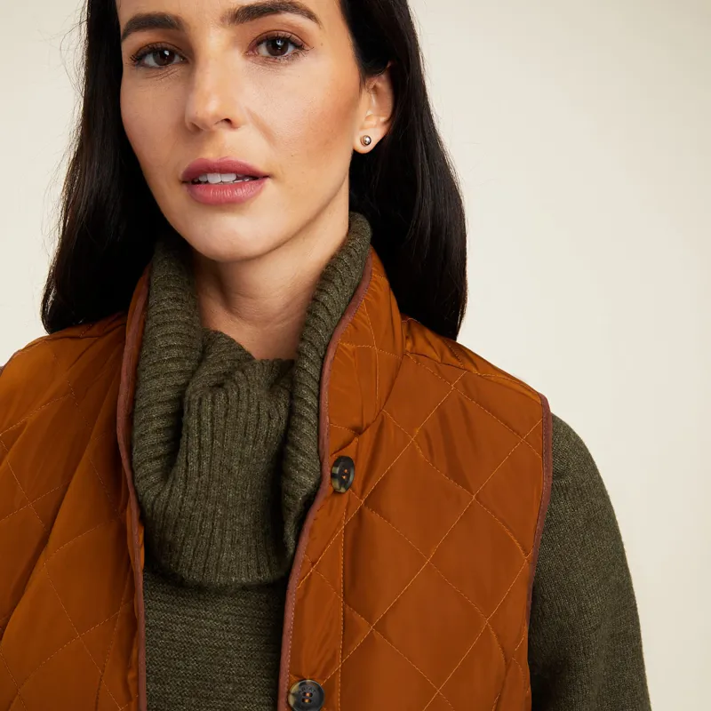 Ariat Country Woodside 2.0 Ladies Quilted Gilet - Chestnut - X-Small-3