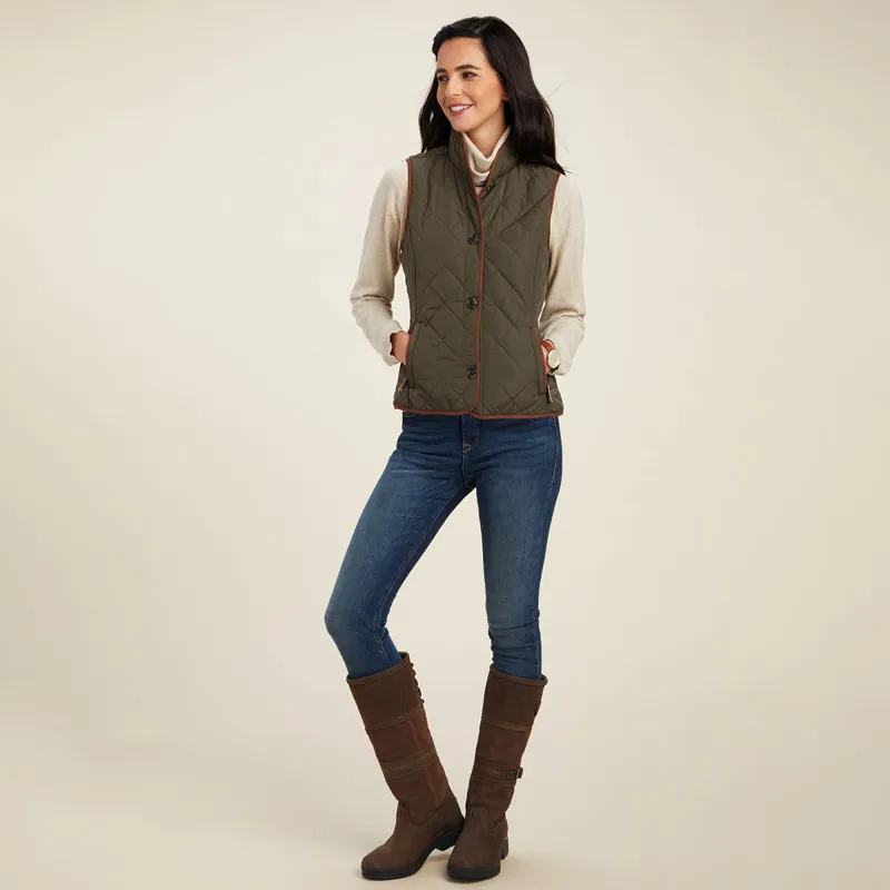 Ariat Country Woodside 2.0 Ladies Quilted Gilet - Earth-2