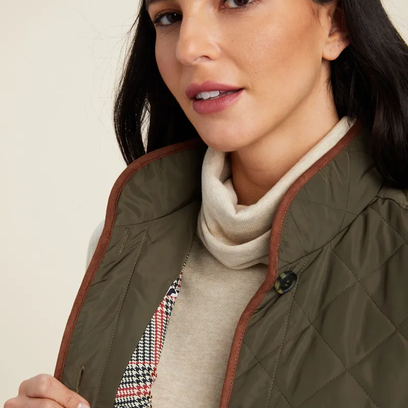 Ariat Country Woodside 2.0 Ladies Quilted Gilet - Earth-4