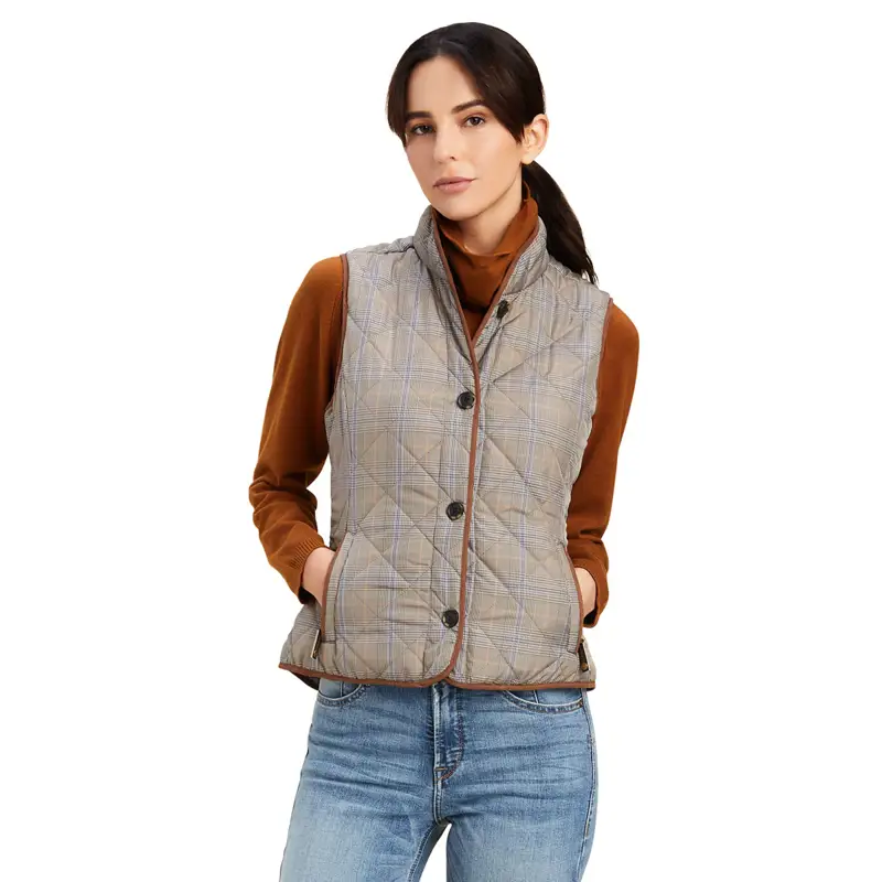 Ariat Country Woodside 2.0 Ladies Quilted Gilet - Glen Plaid