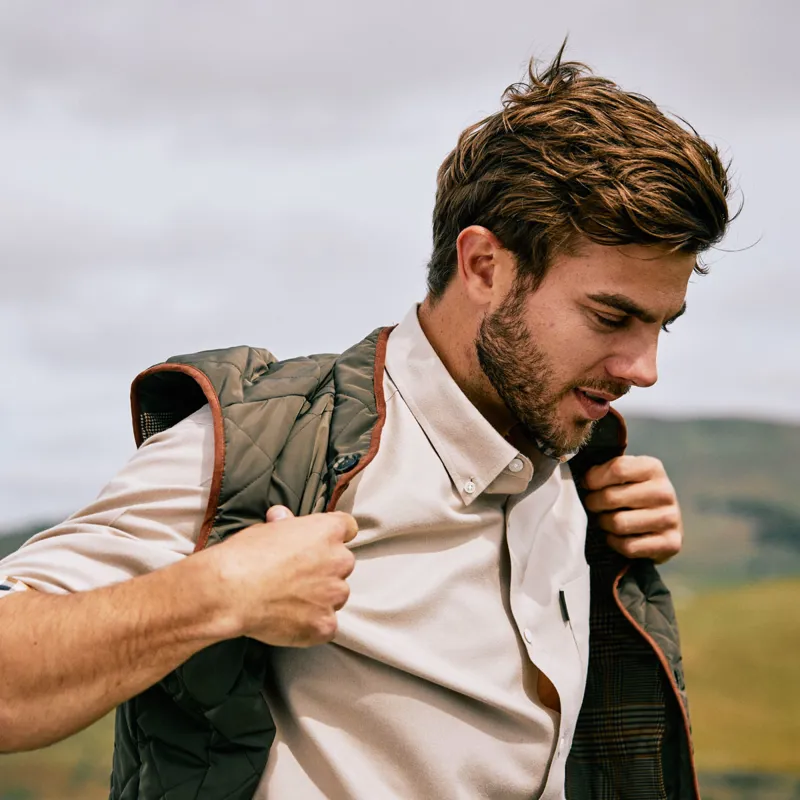 Ariat Country Woodside Mens Quilted Gilet - Earth-4